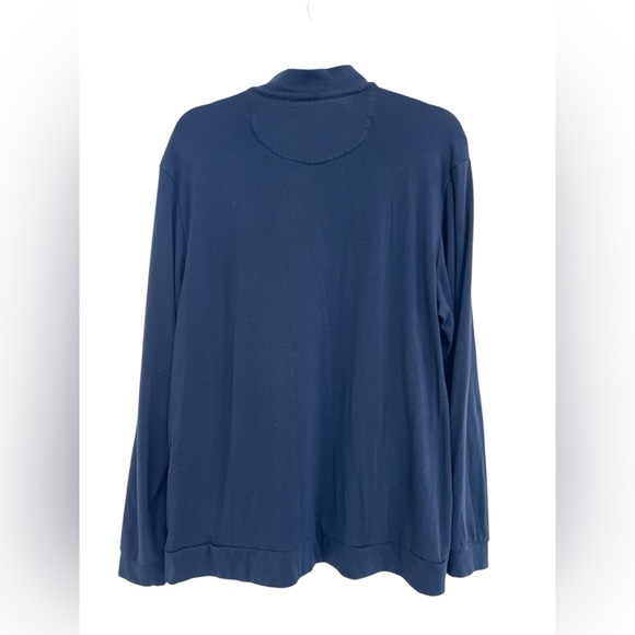 Cozy Earth Men's Blue Quarter-Zip Pullover - Picture 3 of 6